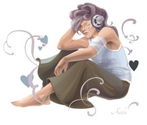 Music Girl Vector Illustration