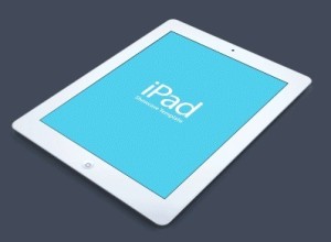 White iPad Showcase Template PSD