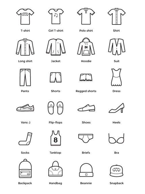 Clothes Icons Pack Vector