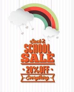 Clean Back To School Sale Flyer Template Vector 01