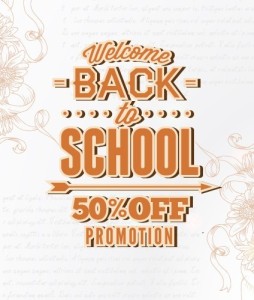 Clean Back To School Sale Flyer Template Vector 03