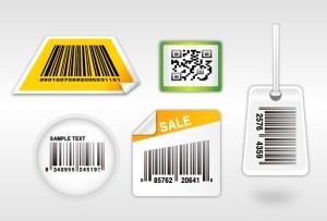 Set Of Vector QR Code & Barcode Label Stickers 01