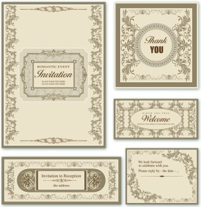 Elegant Wedding Invitation Card Design Vector 02