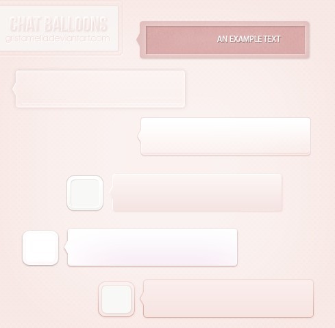 Lovely Chat Balloons PSD