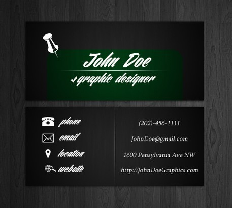 Minimal Dark Business Card Template PSD