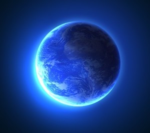 One Layer Style Blue Planet Earth