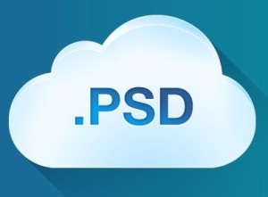 Simple Cloud Concept Icon PSD