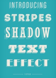 Stripes Shadow Text Effect PSD