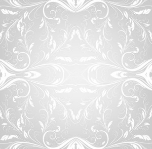 Seamless Bright Grey Classic Floral Pattern Vector