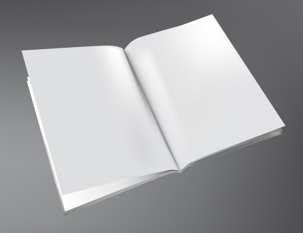 Download Free Blank Book Mockup Template Vector - TitanUI