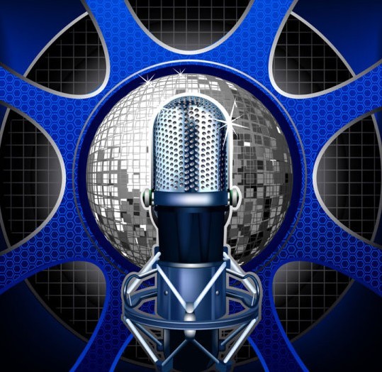 Bright Microphone Vector Illustration