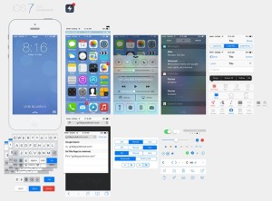 iOS 7 UI Kit PSD