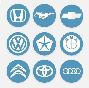 Flat Car Logo Icons PSD