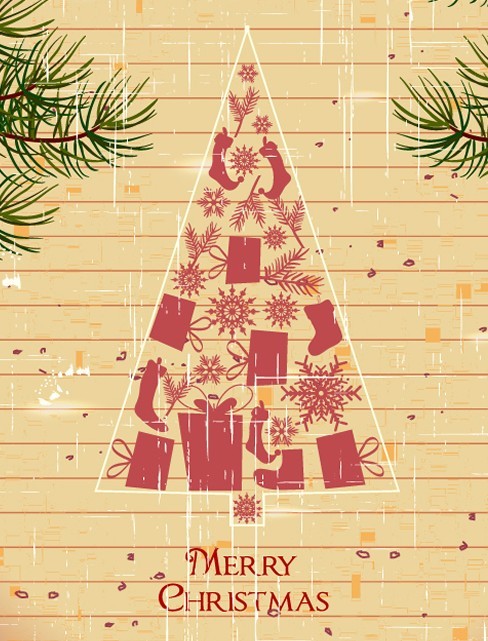 Creative Christmas Tree Design Elements Vector 04