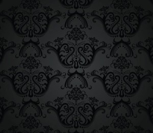 Seamless Charcoal Vintage Floral Background Vector