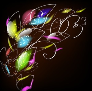 Bright Colorful Abstract Line Flower Background Vector 03