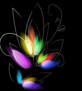 Bright Colorful Abstract Line Flower Background Vector 04