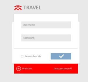 Travel User Login Form UI PSD