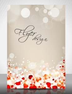 Sweet Valentine's Day Flyer Cover Design Vector