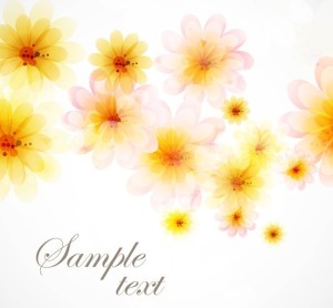 Bright and Fresh Background Flowers Vector 01