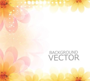 Bright and Fresh Background Flowers Vector 02