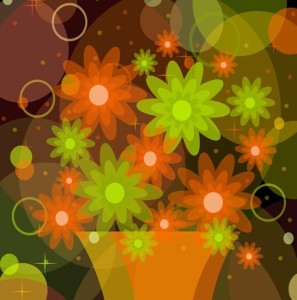 Bright and Fresh Background Flowers Vector 04