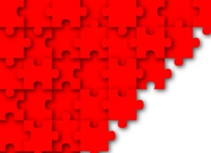 Red Puzzles Background Vector 01