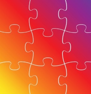 Red Puzzles Background Vector 02