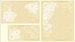 Set of Vector Sweet Champagne Cards with Flowers Backgrounds 02