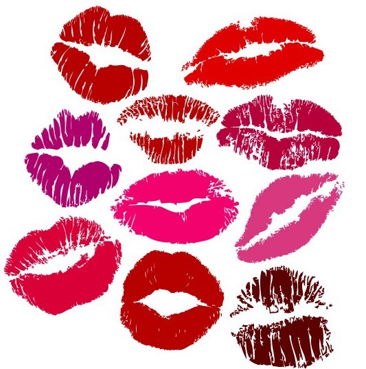 Free Set Of Vector Tempting Lip Prints - TitanUI