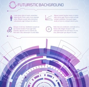 Purple Futuristic Abstract Background Vector