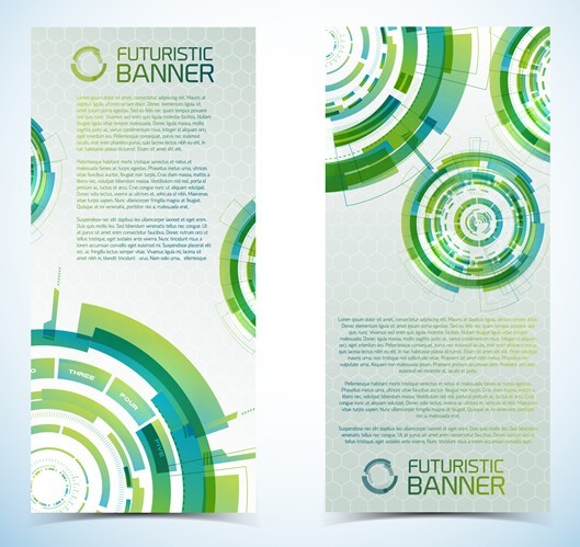 Set Of Vector Futuristic Banners 03