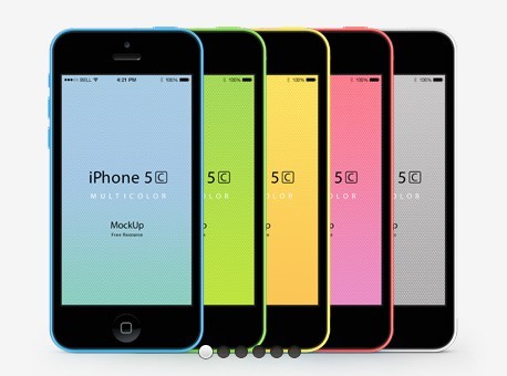 iPhone 5C PSD Mockups 02