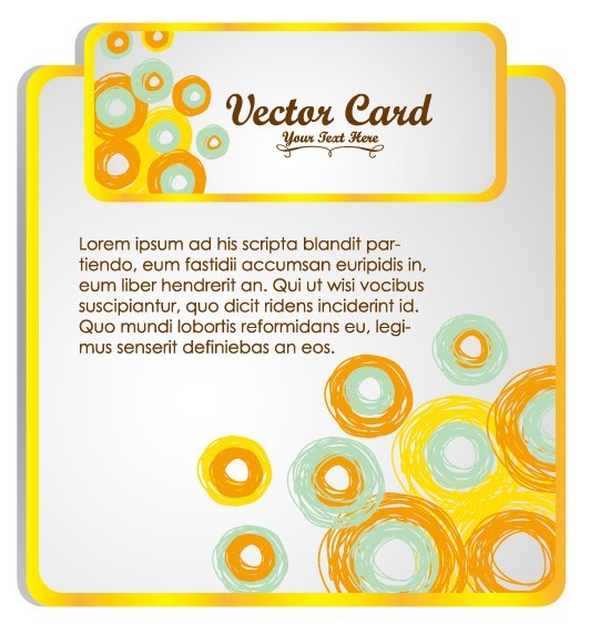 Hand Drawn Yellow Abstract Circles Background Vector 04