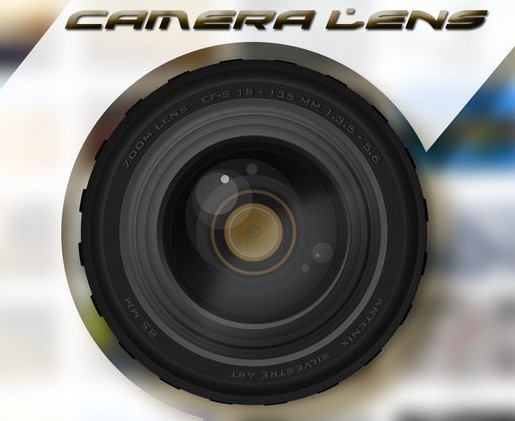 Realistic Camera Zoom Lens PSD