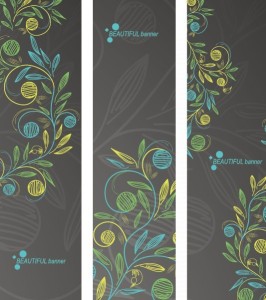 Set Of Beautiful Hand Drawn Flower Banners Vector 02