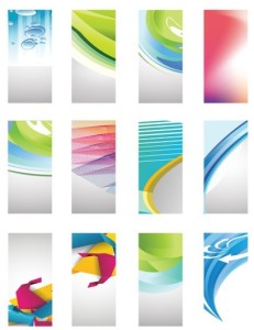 Collection Of Clean Technology Business Card Templates Vector