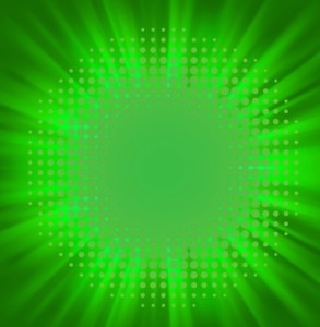 Green Radial Lights Background Vector 01