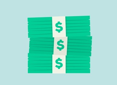 Stacked Dollar Bills PSD