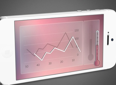 Thermograph App UI For Mobile Phone PSD