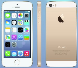 Vector Gold iPhone 5S + PNG iOS 7 Icons