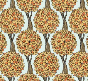 Simple Yellow Tree Pattern