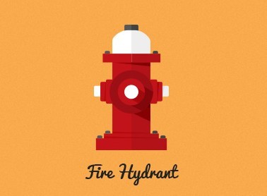 Flat Fire Hydrant Icon PSD