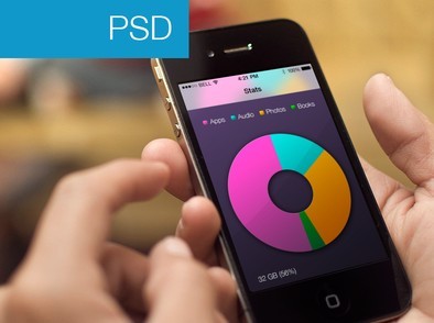 Stats View App GUI PSD