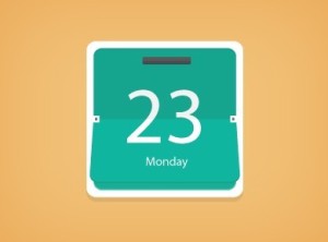 Flat Flip Calendar Icon PSD