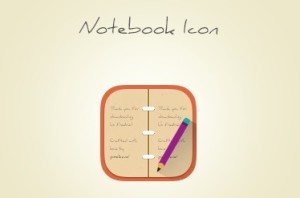 Lovely Notebook Flat Icon PSD