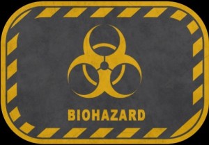 Yellow Biohazard Sign PSD