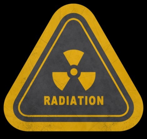 Yellow Radiation Warning Sign PSD