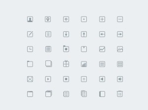 36+ Thin Web Icons PSD