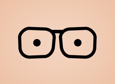 Black Funny Glasses PSD